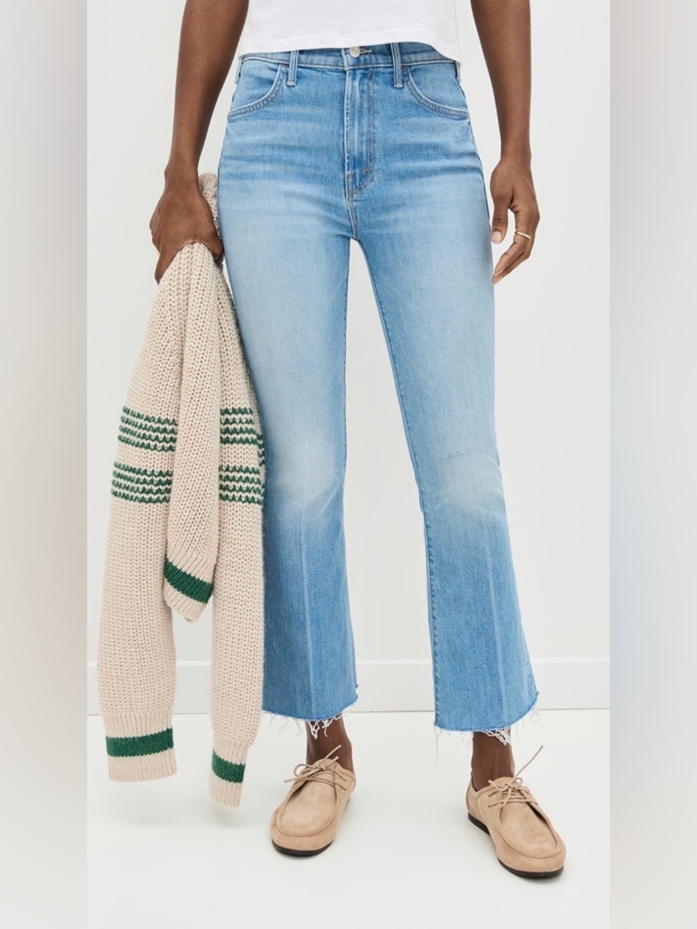 MOTHER The Hustler Ankle Fray Jeans in No Offense But 25